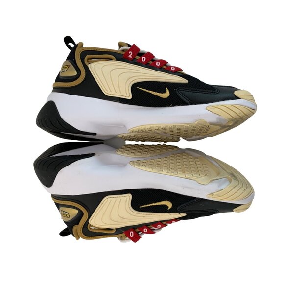 Nike Zoom 2K Sneakers Black/Gold US Size 5 women A00354-005 Running 7989 - Picture 4 of 12